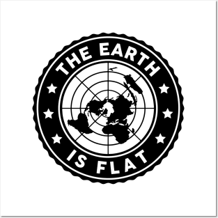 Flat Earth Circle Logo 2 Posters and Art